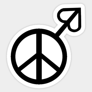 PEACE LOVE MAN Sticker